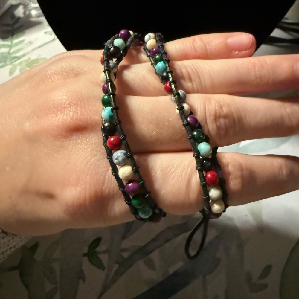 Multicolor Beaded Wrap Bracelet - Picture 6 of 6